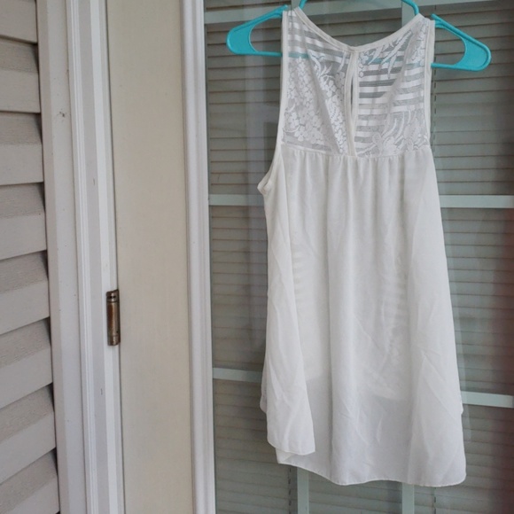 Donated. New white Flowy Top - Picture 6 of 7